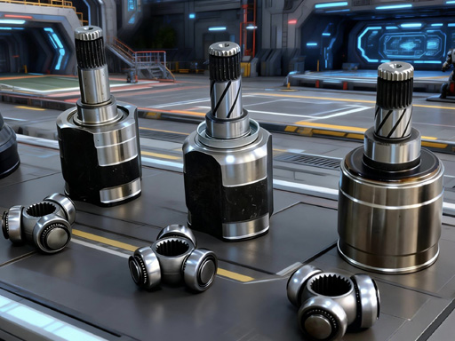 Precision ball cage coupling, fine details, close-up view, professional industrial photography